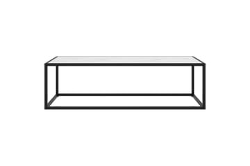 Sohvapöytä musta valkoisella marmorilasilla 120x50x35 cm - Musta - Huonekalut - Pöytä & ruokailuryhmä - Sohvapöytä