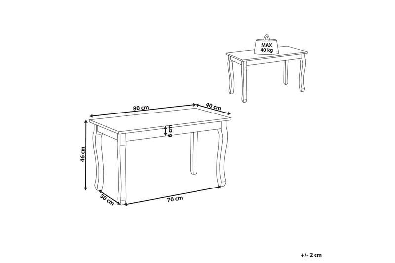 Sohvapöytä Nagamatsu - Valkoinen - Huonekalut - Pöytä & ruokailuryhmä - Sohvapöytä