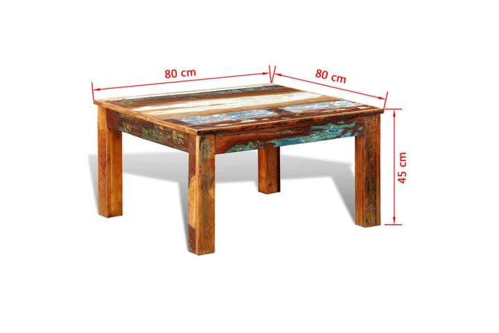 Sohvapöytä neliö Kierrätetty puu - Ruskea - Sohvapöytä