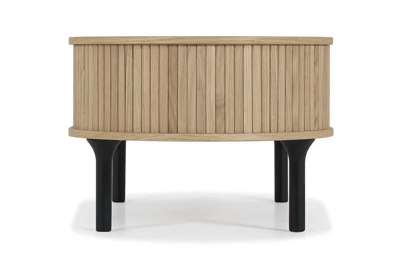 Sohvapöytä Noira 118 cm Soikea Laatikolla - Tammi/Musta - Huonekalut - Pöytä & ruokailuryhmä - Sohvapöytä