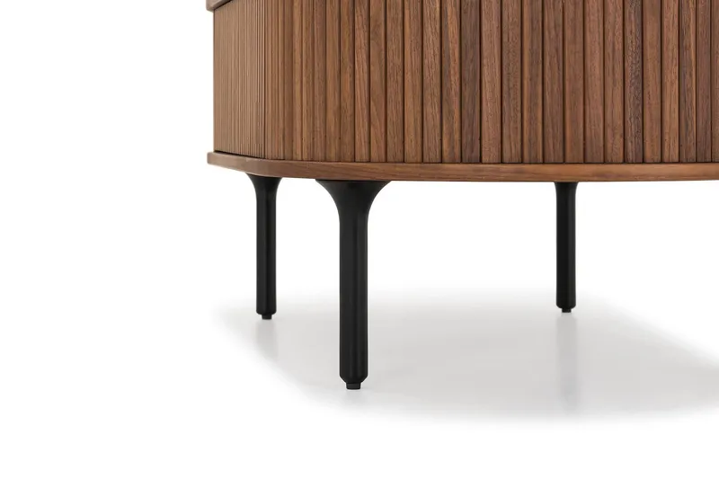 Sohvapöytä Noira 118 cm Soikea Laatikolla - Pähkinä/Musta - Huonekalut - Pöytä & ruokailuryhmä - Sohvapöytä