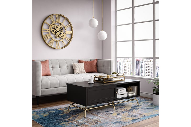 Sohvapöytä Nova 122 cm Säilytyksellä Musta - CosmoLiving - Huonekalut - Pöytä & ruokailuryhmä - Sohvapöytä