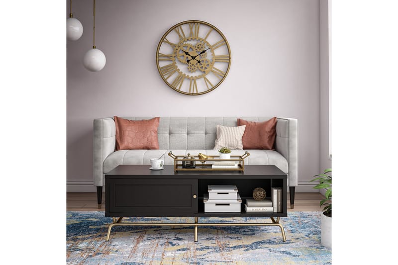 Sohvapöytä Nova 122 cm Säilytyksellä Musta - CosmoLiving - Huonekalut - Pöytä & ruokailuryhmä - Sohvapöytä