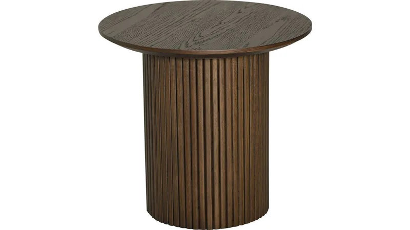 Sohvapöytä Odmark 50 cm, Ruskeaksi lakattu tammi