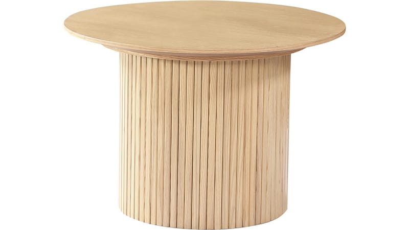 Sohvapöytä Odmark 60 cm, Valkopigmentoitu tammiviilu
