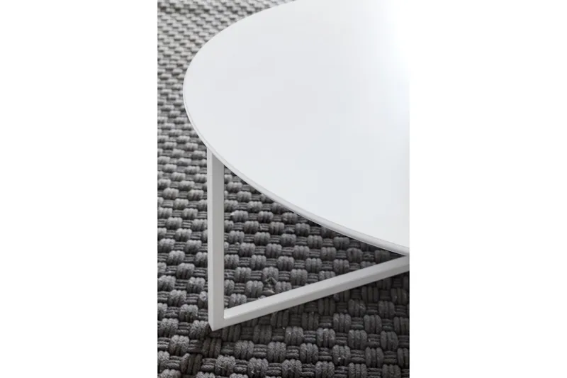 Sohvapöytä Ohnstad 80 cm Pyöreä - Valkoinen - Huonekalut - Pöytä & ruokailuryhmä - Sohvapöytä