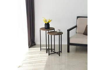 Sohvapöytä Olfat 35x35x35 cm Pyöreä - Ruskea - Huonekalut - Pöytä & ruokailuryhmä - Sohvapöytä