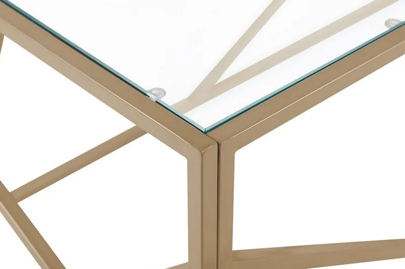 Sohvapöytä Orland 100 cm - Lasi/Kulta - Huonekalut - Pöytä & ruokailuryhmä - Sohvapöytä