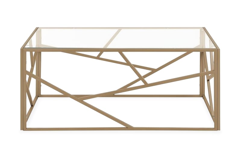 Sohvapöytä Orland 100 cm - Lasi/Kulta - Sohvapöytä