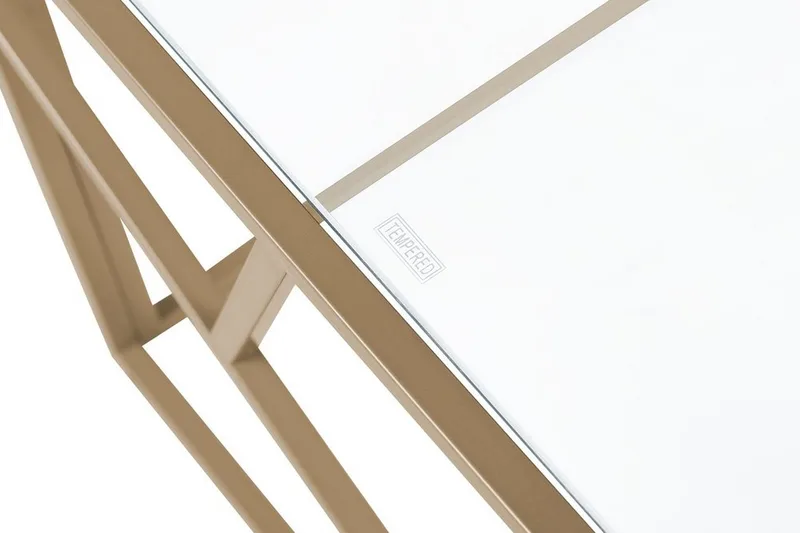 Sohvapöytä Orland 100 cm - Lasi/Kulta - Huonekalut - Pöytä & ruokailuryhmä - Sohvapöytä