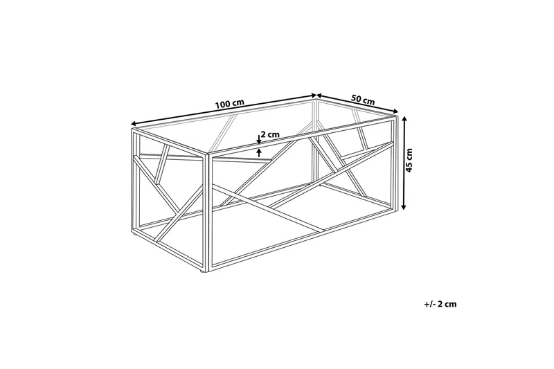 Sohvapöytä Orland 100 cm - Lasi/Kulta - Huonekalut - Pöytä & ruokailuryhmä - Sohvapöytä