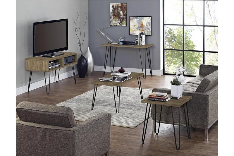 Sohvapöytä Owen 107 cm Pähkinänruskea/Musta - Dorel Home - Huonekalut - Pöytä & ruokailuryhmä - Sohvapöytä