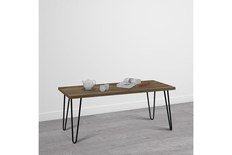 Sohvapöytä Owen 107 cm Pähkinänruskea/Musta - Dorel Home - Huonekalut - Pöytä & ruokailuryhmä - Sohvapöytä