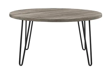 Sohvapöytä Owen 90 cm Soikea Pyöreä Harmaa/Musta - Dorel Home - Huonekalut - Pöytä & ruokailuryhmä - Sohvapöytä