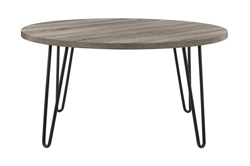 Sohvapöytä Owen 90 cm Soikea Pyöreä Harmaa/Musta - Dorel Home - Huonekalut - Pöytä & ruokailuryhmä - Sohvapöytä