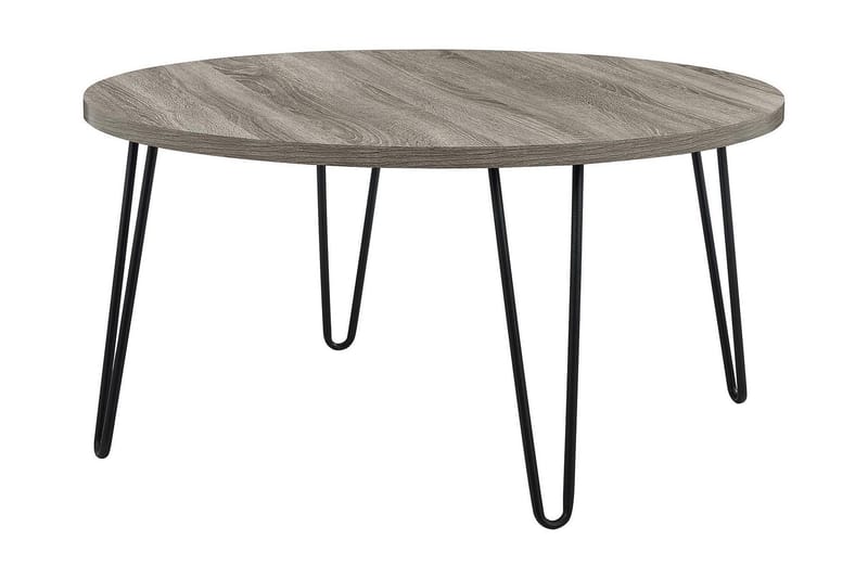Sohvapöytä Owen 90 cm Soikea Pyöreä Harmaa/Musta - Dorel Home - Huonekalut - Pöytä & ruokailuryhmä - Sohvapöytä