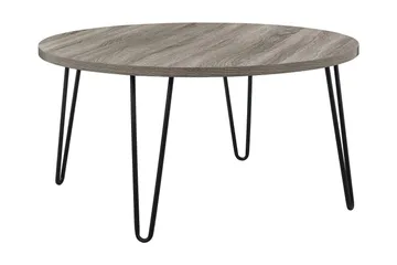 Sohvapöytä Owen 90 cm Soikea Pyöreä Harmaa/Musta - Dorel Home - Huonekalut - Pöytä & ruokailuryhmä - Sohvapöytä