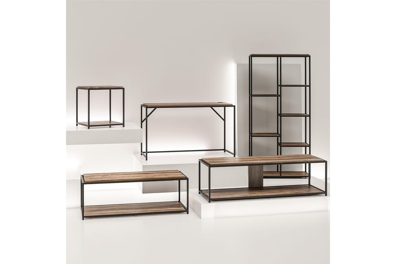 Sohvapöytä Quincy 125x52 cm Tummanruskea - Dorel Home - Huonekalut - Pöytä & ruokailuryhmä - Sohvapöytä