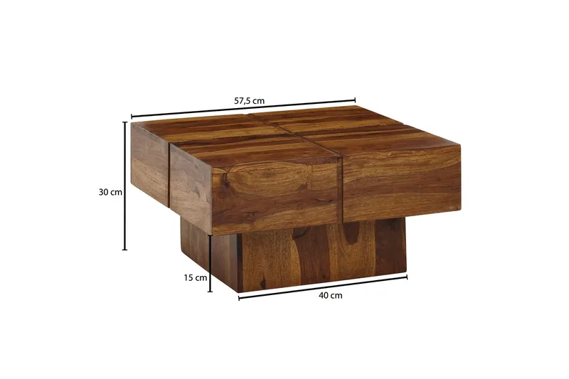 Sohvapöytä Rachid 58 cm Neliö - Luonnonväri - Huonekalut - Pöytä & ruokailuryhmä - Sohvapöytä
