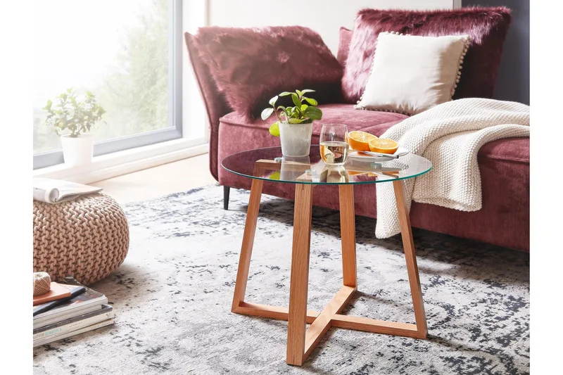 Sohvapöytä Rachid 58 cm Pyöreä - Luonnonväri - Huonekalut - Pöytä & ruokailuryhmä - Sohvapöytä