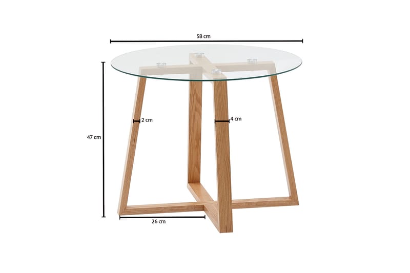 Sohvapöytä Rachid 58 cm Pyöreä - Luonnonväri - Huonekalut - Pöytä & ruokailuryhmä - Sohvapöytä