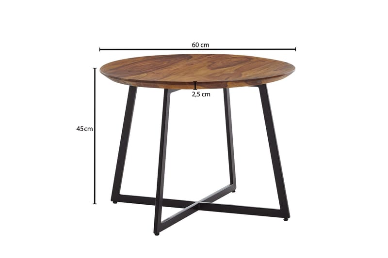 Sohvapöytä Rachid 60 cm Pyöreä - Luonnonväri - Huonekalut - Pöytä & ruokailuryhmä - Sohvapöytä