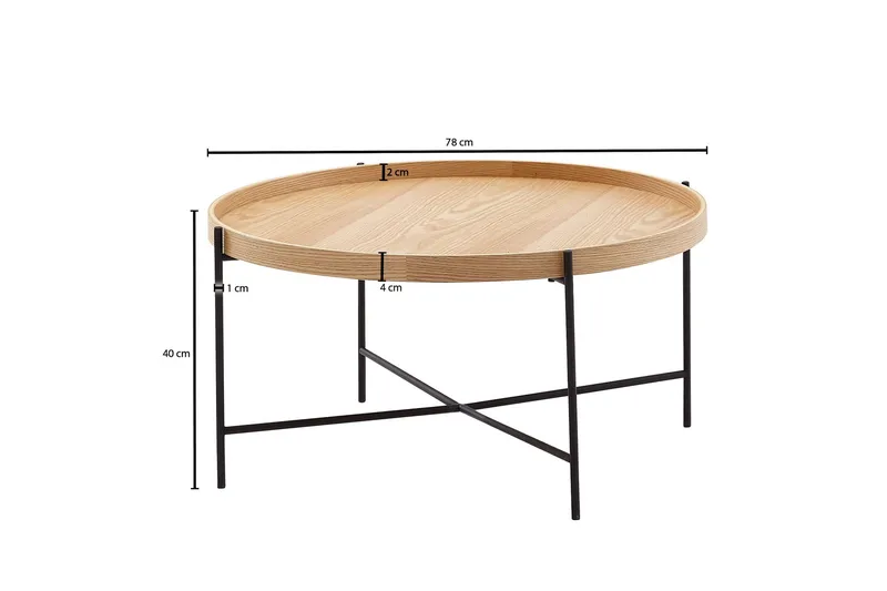 Sohvapöytä Rachid 78 cm Pyöreä - Luonnonväri - Huonekalut - Pöytä & ruokailuryhmä - Sohvapöytä