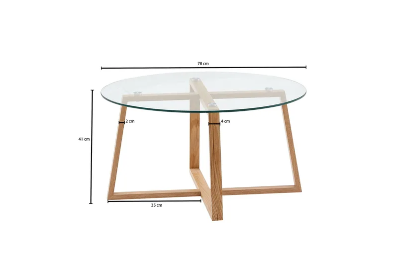 Sohvapöytä Rachid 78 cm Pyöreä - Luonnonväri - Huonekalut - Pöytä & ruokailuryhmä - Sohvapöytä