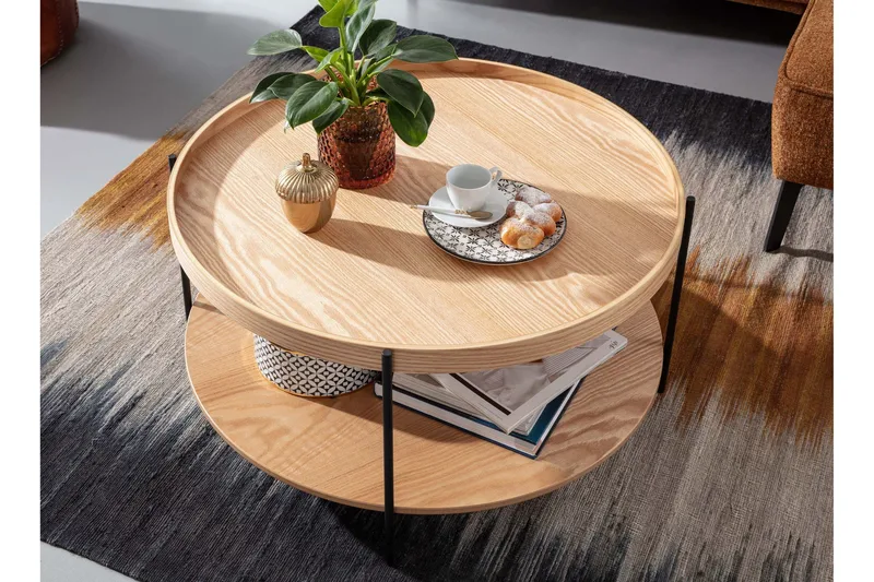 Sohvapöytä Rachid 78 cm Pyöreä - Luonnonväri - Huonekalut - Pöytä & ruokailuryhmä - Sohvapöytä