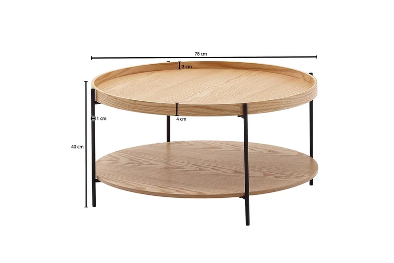 Sohvapöytä Rachid 78 cm Pyöreä - Luonnonväri - Huonekalut - Pöytä & ruokailuryhmä - Sohvapöytä