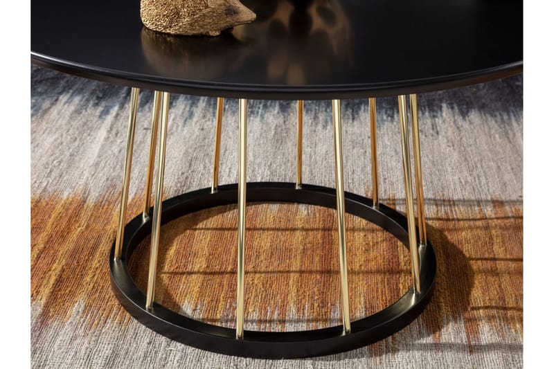 Sohvapöytä Rachid 80 cm Suorakaide - Musta - Huonekalut - Pöytä & ruokailuryhmä - Sohvapöytä