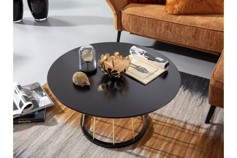 Sohvapöytä Rachid 80 cm Suorakaide - Musta - Huonekalut - Pöytä & ruokailuryhmä - Sohvapöytä