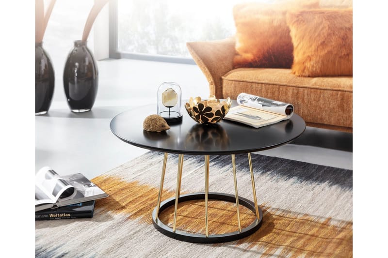 Sohvapöytä Rachid 80 cm Suorakaide - Musta - Huonekalut - Pöytä & ruokailuryhmä - Sohvapöytä