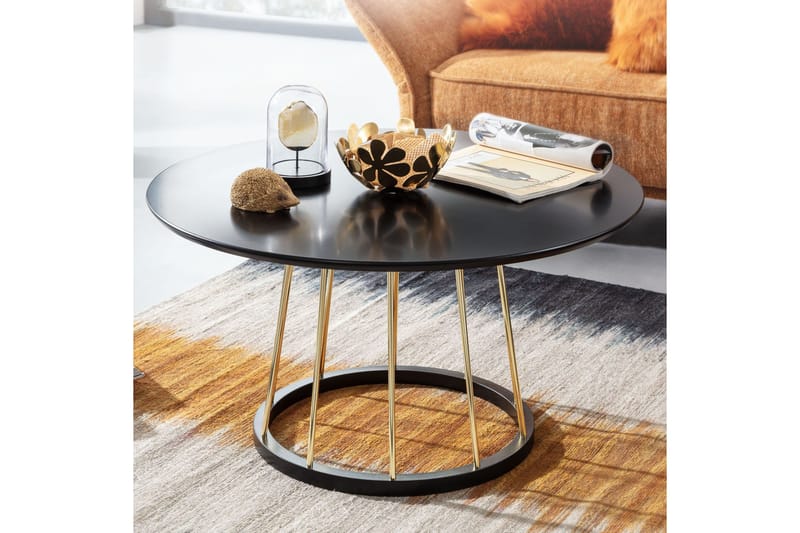 Sohvapöytä Rachid 80 cm Suorakaide - Musta - Huonekalut - Pöytä & ruokailuryhmä - Sohvapöytä