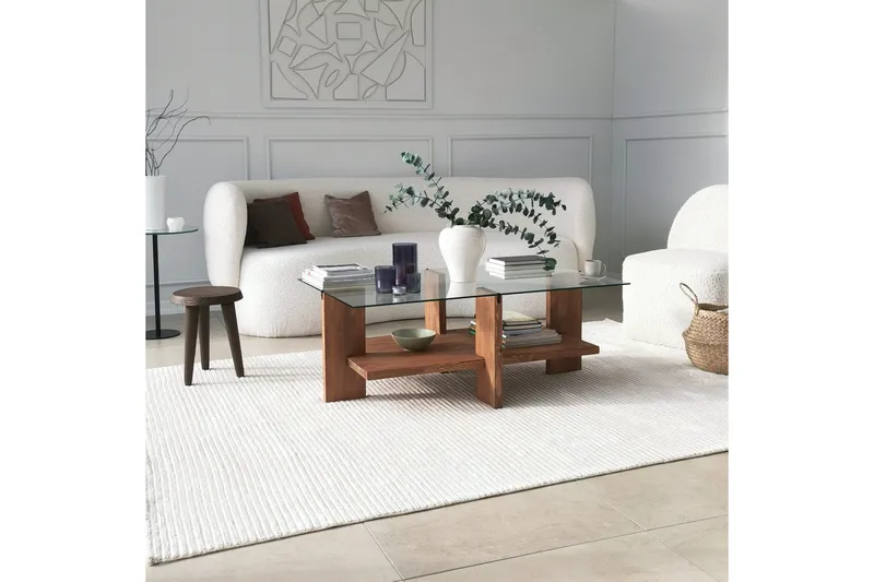 Sohvapöytä Razotaji 105x40x105 cm - Ruskea - Huonekalut - Pöytä & ruokailuryhmä - Sohvapöytä