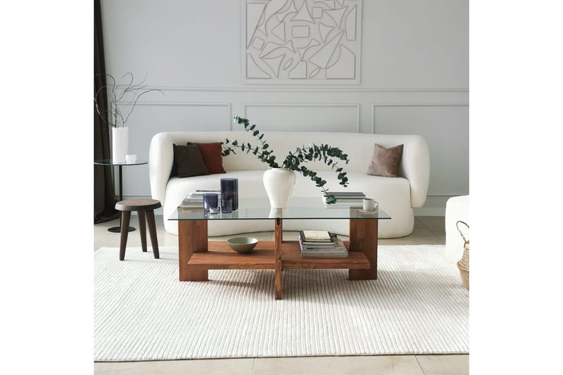 Sohvapöytä Razotaji 105x40x105 cm - Ruskea - Huonekalut - Pöytä & ruokailuryhmä - Sohvapöytä