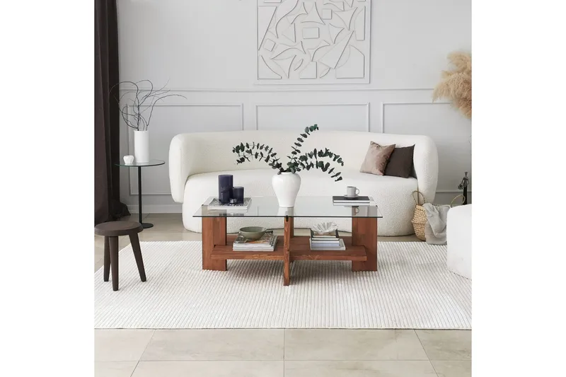 Sohvapöytä Razotaji 105x40x105 cm - Ruskea - Huonekalut - Pöytä & ruokailuryhmä - Sohvapöytä