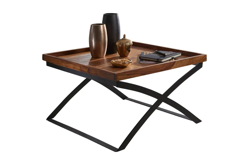 Sohvapöytä Roe 63 cm, Massiivi Puu/Musta