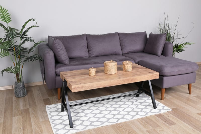 Sohvapöytä Rooman 105 cm - Luonnonväri/Musta - Huonekalut - Pöytä & ruokailuryhmä - Sohvapöytä