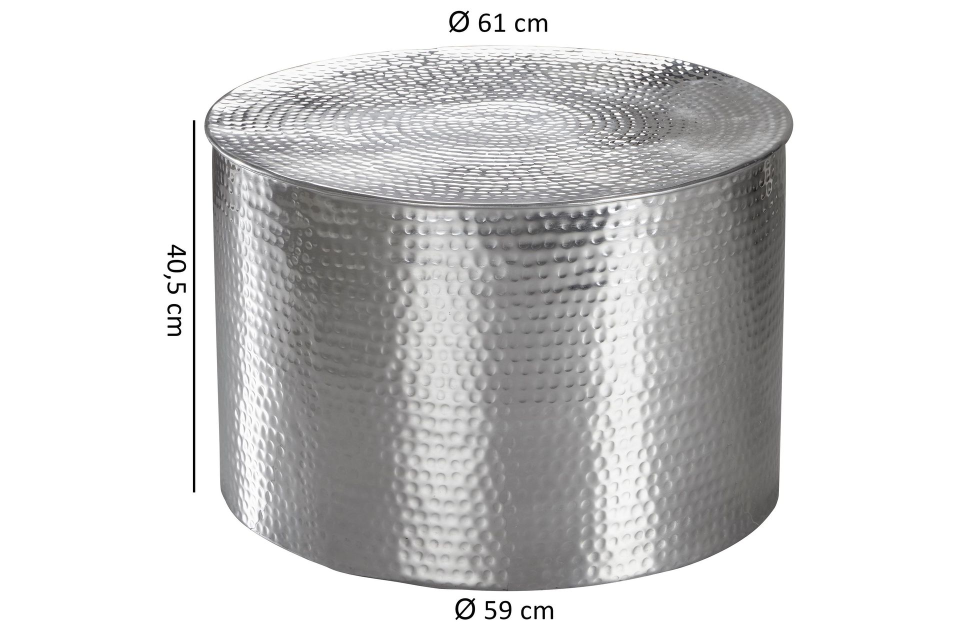 Sohvapöytä Rostek 61 cm Pyöreä - Hopea - Huonekalut - Pöytä & ruokailuryhmä - Sohvapöytä
