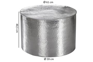 Sohvapöytä Rostek 61 cm Pyöreä - Hopea - Huonekalut - Pöytä & ruokailuryhmä - Sohvapöytä