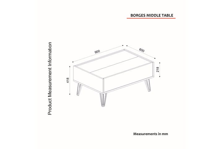 Sohvapöytä Rusichi 90 cm - Sohvapöytä