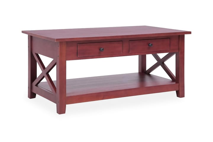 Sohvapöytä ruskea 100x55x46 cm täysi mahonki - Ruskea - Sohvapöytä