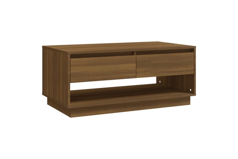 Sohvapöytä ruskea tammi 102,5x55x44 cm lastulevy - Ruskea - Huonekalut - Pöytä & ruokailuryhmä - Sohvapöytä