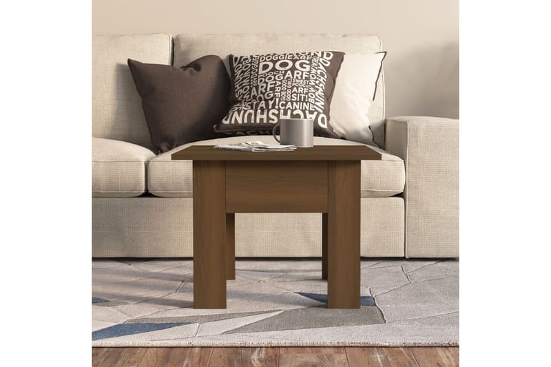 Sohvapöytä ruskea tammi 55x55x42 cm lastulevy - Ruskea - Huonekalut - Pöytä & ruokailuryhmä - Sohvapöytä