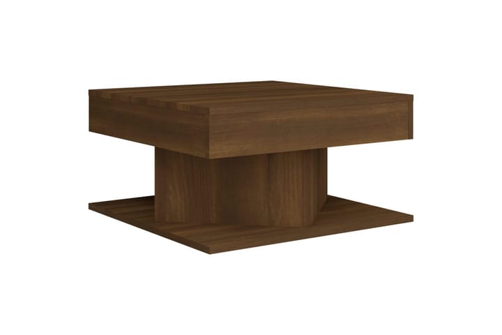 Sohvapöytä ruskea tammi 57x57x30 cm tekninen puu - Ruskea - Sohvapöytä