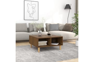 Sohvapöytä ruskea tammi 60x60x30 cm lastulevy - Ruskea - Huonekalut - Pöytä & ruokailuryhmä - Sohvapöytä