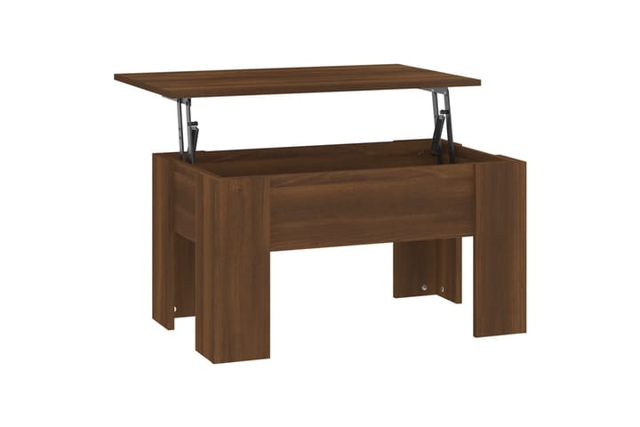 Sohvapöytä ruskea tammi 79x49x41 cm tekninen puu - Ruskea - Sohvapöytä