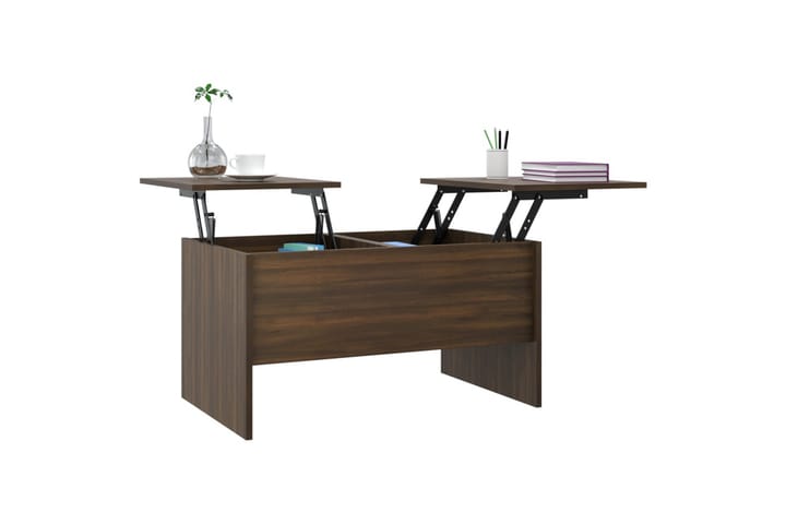 Sohvapöytä ruskea tammi 80x50x42,5 cm tekninen puu - Ruskea - Sohvapöytä