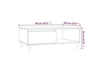 Sohvapöytä ruskea tammi 90x60x35 cm lastulevy - Ruskea - Huonekalut - Pöytä & ruokailuryhmä - Sohvapöytä